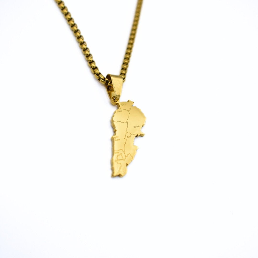 Lebanon Map Necklace