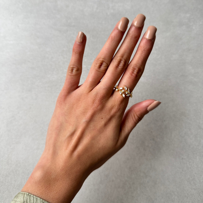 Crystal Vine Ring Small