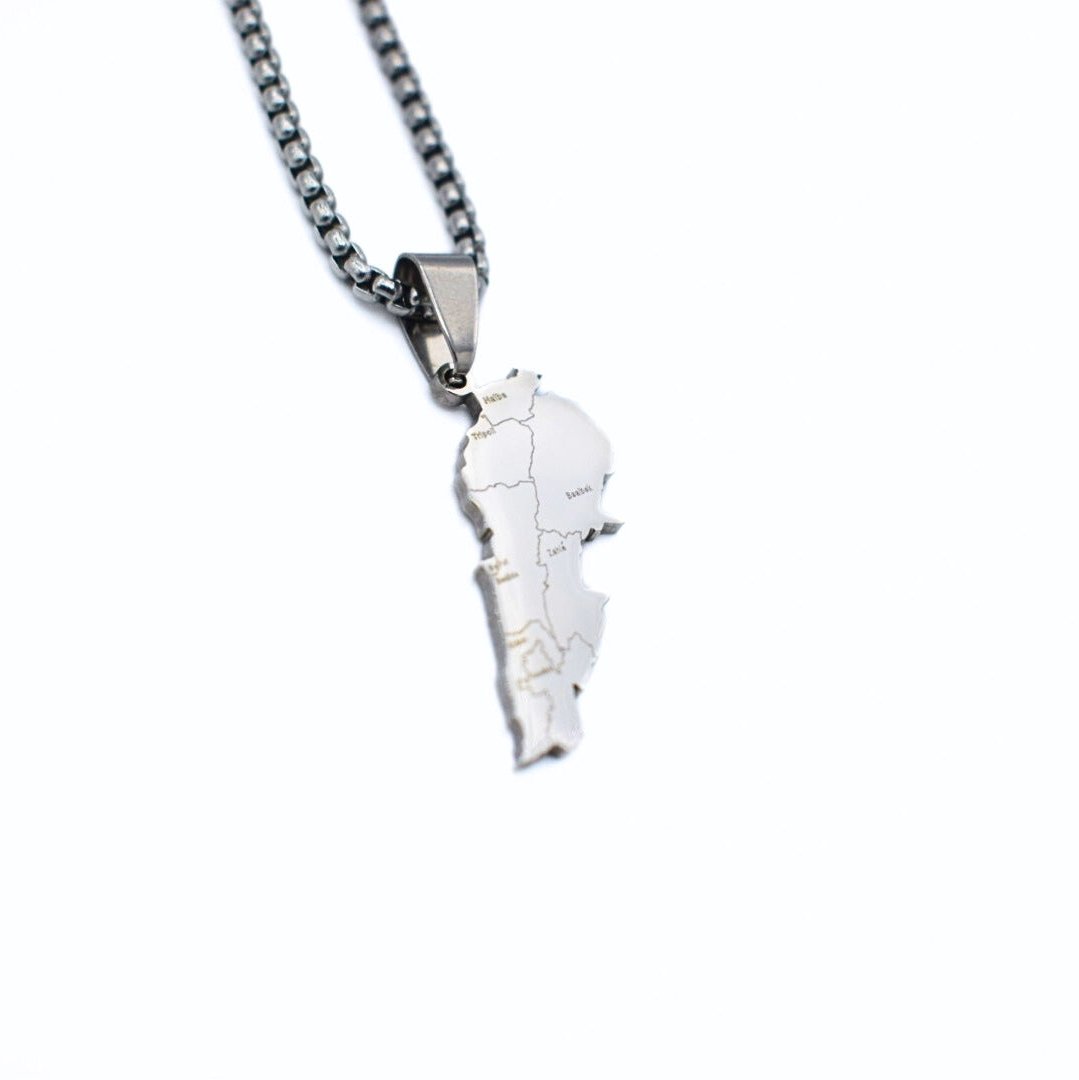 Lebanon Map Necklace