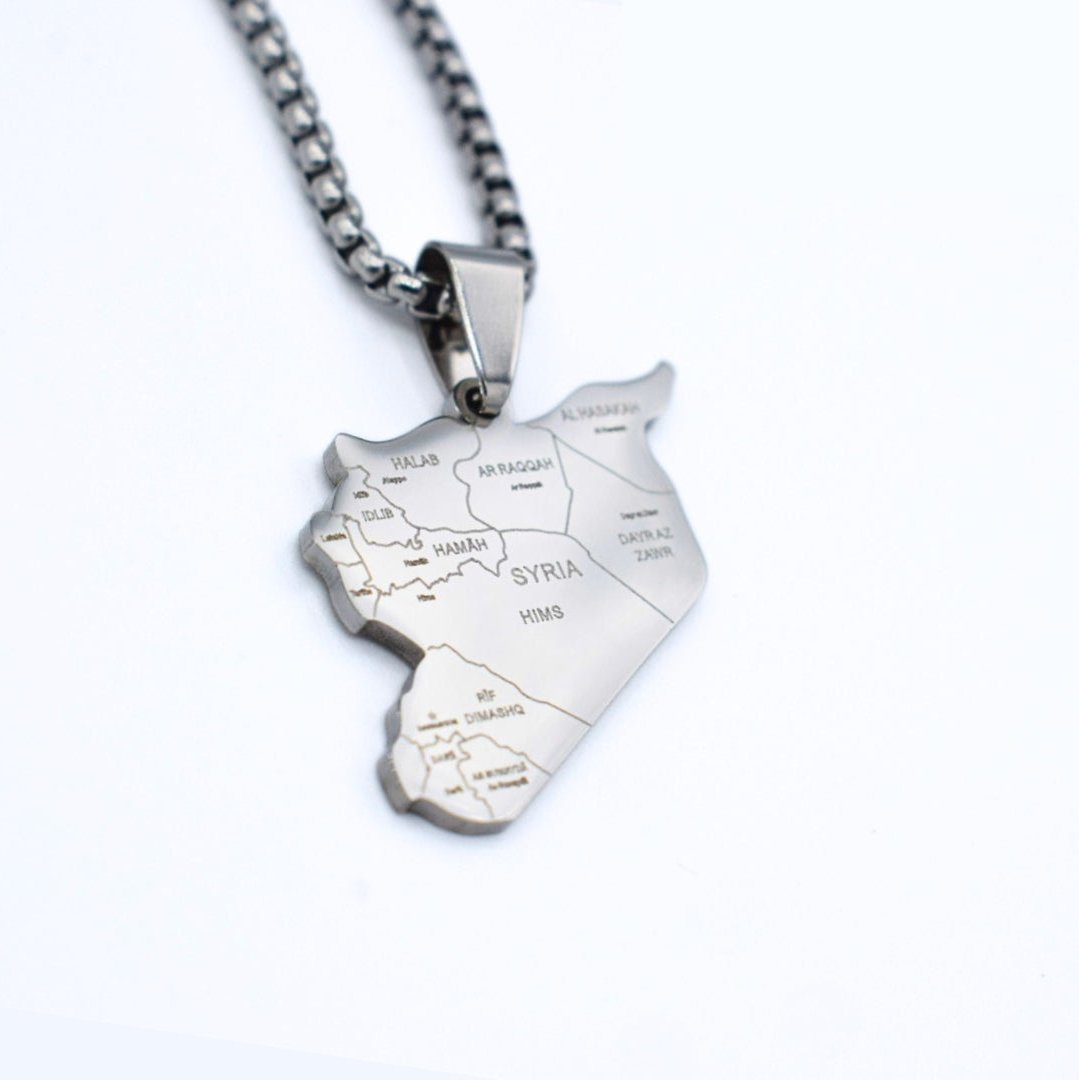 Syria Map Necklace